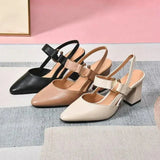 Clairenne – Mary Jane slingback con tacco largo