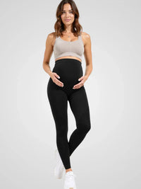 Leggings premaman – Leggings premaman a vita alta con supporto per la pancia
