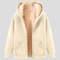 Cappotto invernale con cappuccio da uomo, foderato in pile
