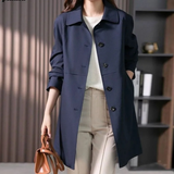Elegant Women's Short Single-Button Trench Coat