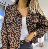 Lennie – Denim-Mantel für Damen mit Leopardenmuster