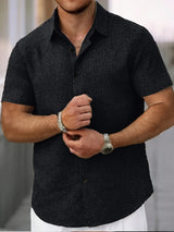 Lightweight Linen Blend Short Sleeve Shirt