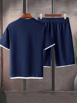 Waffle Knit T-Shirt Short Co-ord Set