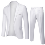 3-Piece Formal Suit with Notch Lapel for Men