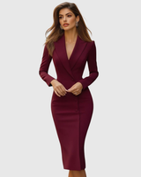 Structured Blazer Midi Dress