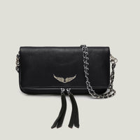 Crossbody Bag with Wing Emblem