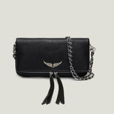 Crossbody Bag with Wing Emblem