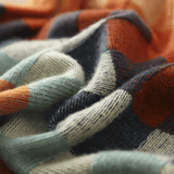 Maglione a collo alto in cashmere patchwork