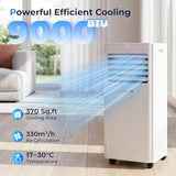 9000 BTU Portable Air Conditioner 3-in-1 Cooling Unit