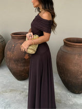 Tolinda - Robe maxi en mesh à une épaule