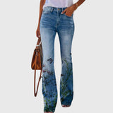 Pantalon large à fleurs