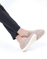 Men's Suede-Look Slip-On Loafers with Comfort Sole