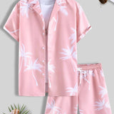 Variant image for Jorden | Summer Set for Men - Tropical Shirt and Shorts Ensemble-25