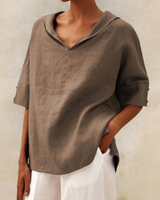 Zaylora - Linen Spring Summer Women Blouse