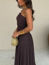 Tolinda - Robe maxi en mesh à une épaule
