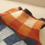 Maglione a collo alto in cashmere patchwork