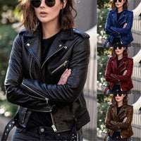 Velmirae - Chaqueta de cuero de alta calidad para mujer