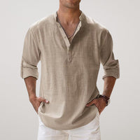 Nathaniel – Mens Relaxed Long Sleeve Button Shirt