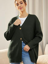 Alenya – Women’s Oversized Cardigan with V-Neck and Button Fastening