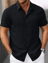 Lightweight Linen Blend Short Sleeve Shirt