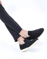 Men's Suede-Look Slip-On Loafers with Comfort Sole