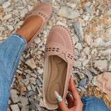 Hnědé perforované mokasíny na nazutí