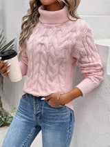 Avalyne – Women’s Cable Knit Turtleneck Jumper