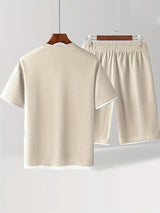 Waffle Knit T-Shirt Short Co-ord Set