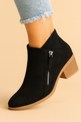 Bottes orthopédiques pour femmes avec fermeture éclair latérale et talon bloc