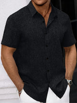 Lightweight Linen Blend Short Sleeve Shirt