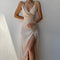 Maxi-kjole i satin med spaghetti-stropper | Sensuel og elegant | Feminint stil