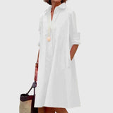 Avelyn – Midi Dress With Pockets for Effortless Elegance