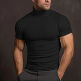 Men's Premium Soft Breathable Slim Fit Turtleneck T-Shirt