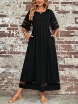 Isabellure – Sheer Panel Maxi Dress Women