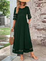 Isabellure – Sheer Panel Maxi Dress Women