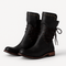 Bottes confortables en cuir vegan avec lacets pour l'automne