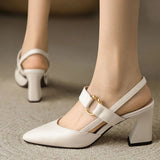 Clairenne – Mary Jane slingback con tacco largo