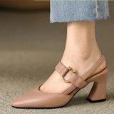 Clairenne – Mary Jane slingback con tacco largo