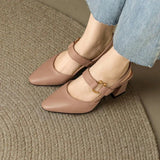 Clairenne – Mary Jane slingback con tacco largo