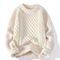 Maglione da uomo in lana con trecce intrecciate