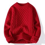 Cable Knit Wool Sweater for Men