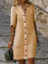 Elegant Linen Summer Dress