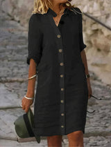 Elegant Linen Summer Dress
