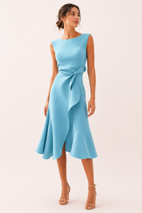 Elegante midi-jurk met split - Mireia
