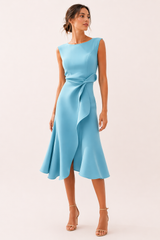 Elegante midi-jurk met split - Mireia