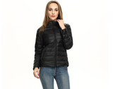 Ismera – Casaco acolchoado com fecho e bolsos para mulher