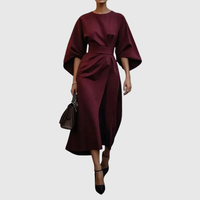 Eldra - Long Dress with Batwing Sleeves