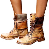 Women's Leather Lace-Up Ankle Boots