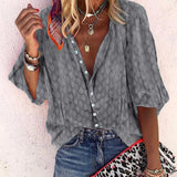 Emma | Casual Bedrukte Blouse Dames met Knoopsluiting voor Zomer 5