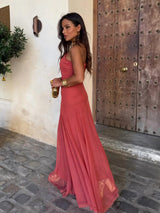 Tolinda - Robe maxi en mesh à une épaule